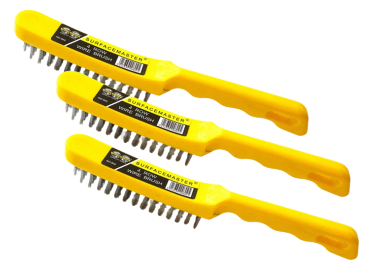 World Wide Tools Wire Brush Plast Handle | 3 Pack Bundle