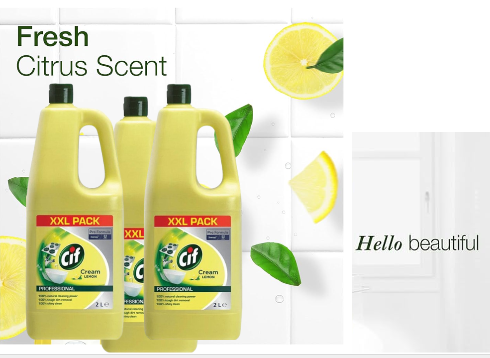 Cif Pro-Formula Cream Cleaner Lemon 2 Litre