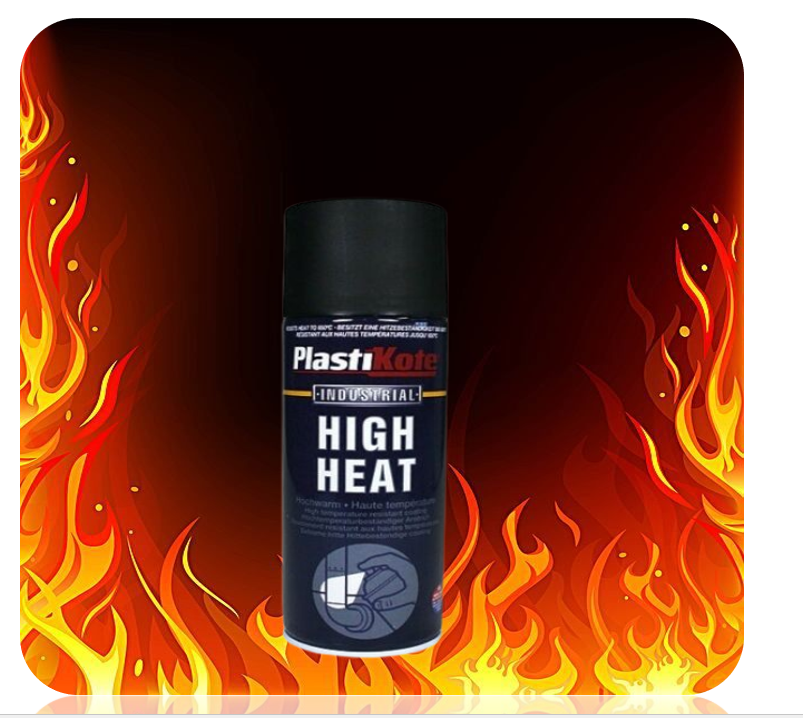PlastiKote High Heat Spray Paint – Black – 400ml