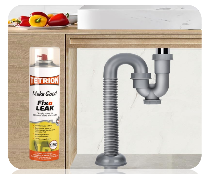 Tetrion Make Good Fix a Leak | 400ml Spray | Under Sink and Gutter Joints