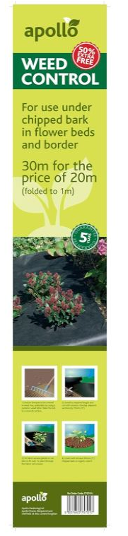 Apollo Weed Control Fabric 20m + 50% Free {30m} x 1m