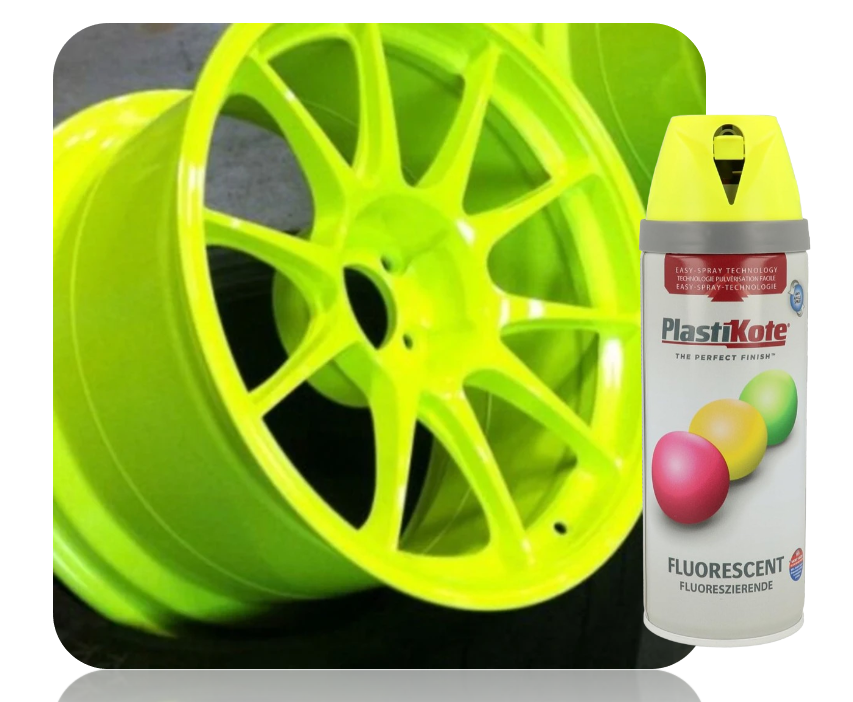 PlastiKote Twist & Spray Fluorescent Yellow 400ml
