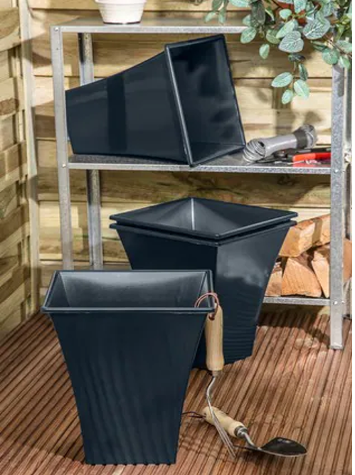 Wham Black Square Metallica Pot 28cm H308