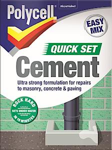 Polycell Pollyfilla Quick Set Cement 1 x 2kg Tub- Grey