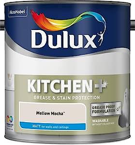 Dulux Easycare Kitchen Matt Emulsion Paint For Walls And Ceilings - Natural Hessian 2.5 Litres