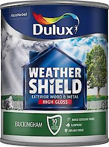Dulux Weather Shield Exterior High Gloss Paint, 750 Ml - Buckingham