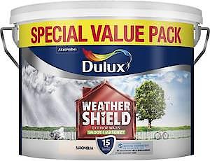 Dulux Weathershield Smooth White Masonry,Acrylic Paint 7.5L