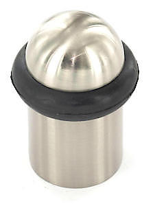 Securit Brushed Nickel Concealed Fix Door Stop - 30mm