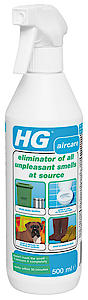 Hg Odour Eliminator For All Surfaces, Smell Remover For Soft Furnishings, 500Ml