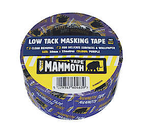 Everbuild Mammoth Low Tack Masking Tape – Easy Tear – Off White – 50Mm X 25M