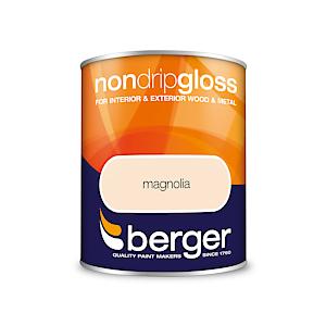Berger Non Drip Gloss 750Ml Magnolia