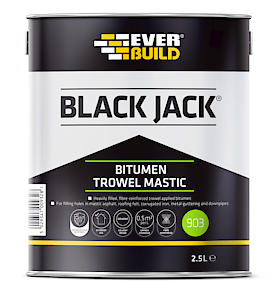 Everbuild Black Jack 903 Bitumen Trowel Mastic Black 2.5 Litre