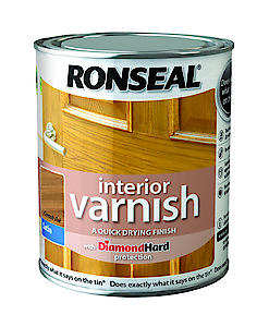 Ronseal Rslivsfo250 250Ml Quick Dry Satin Interior Varnish - French Oak