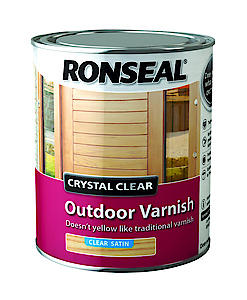 Ronseal Ccodvs25L 2.5 Litre Crystal Outdoor Satin Finish Varnish - Clear