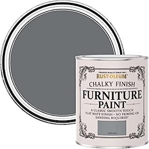Rust-Oleum Amz0036 A Classic, Smooth Touch Flat Matt Paint Finish, Anthracite , 750Ml