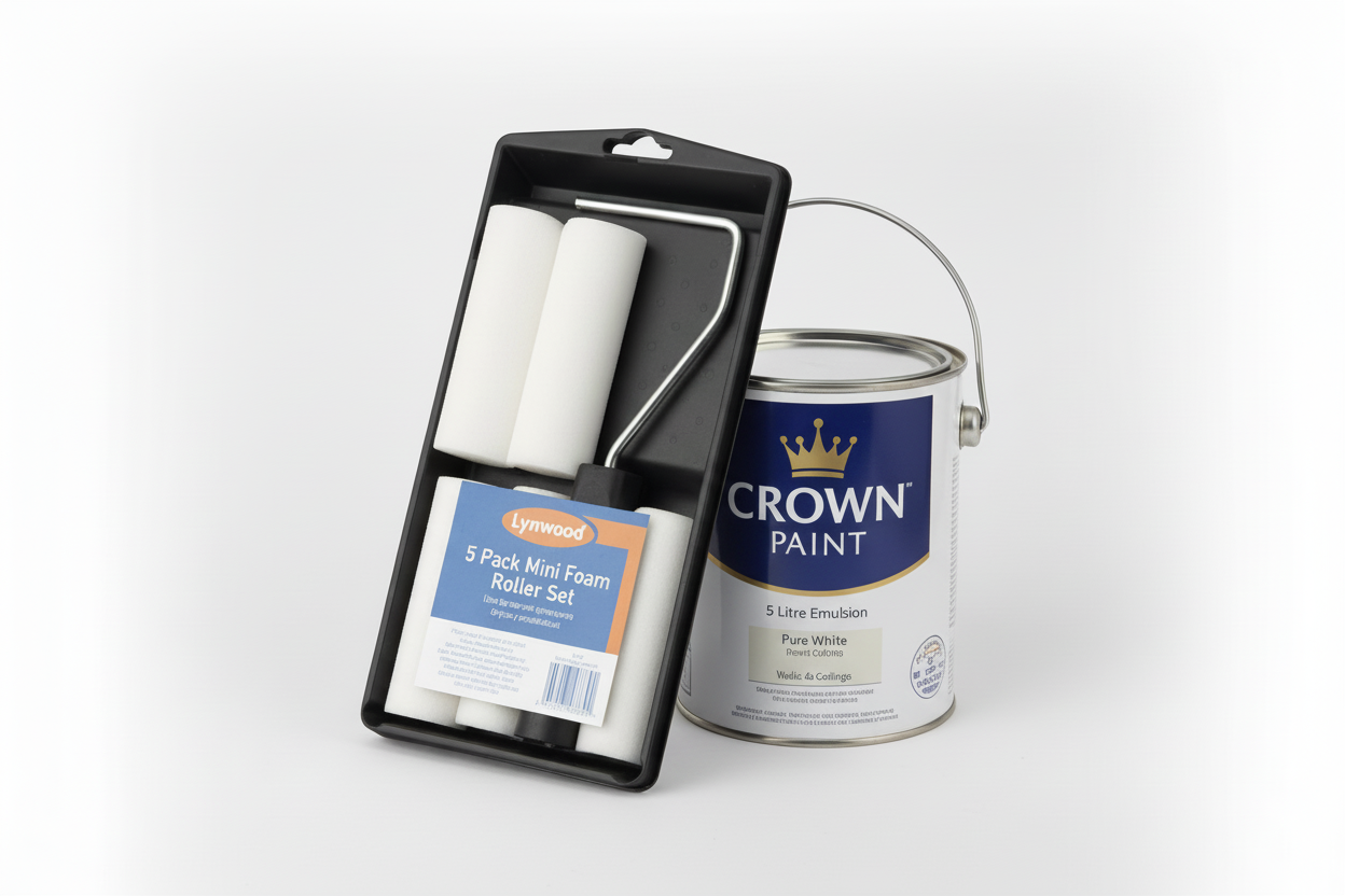 Pack Of 10 X 4" Decorators Mini Foam Paint Roller Sleeves. Lynwood Decorating Tools Rs102