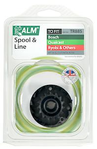 Alm Manufacturing Tr885 Spool & Line Bosch/Ryobi 1.5Mm X 6M Black