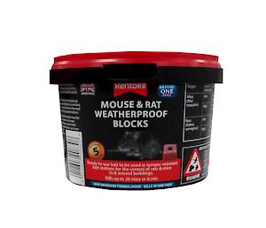 Rentokil Mouse & Rat Weatherproof Blocks - 5X20G Sachet