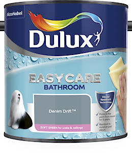 Dulux Easycare Bathroom Soft Sheen Emulsion Paint For Walls And Ceilings - Denim Drift 2.5L