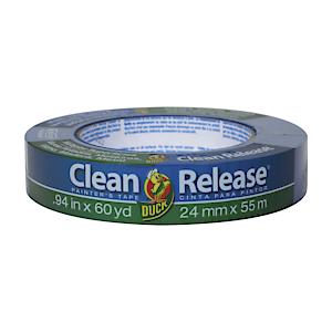 Duck Tape Blue Clean Release Masking Tape, 24Mm X 55M