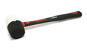 Hilka 62303016 16 Oz Double Faced Rubber Mallet, White,Black