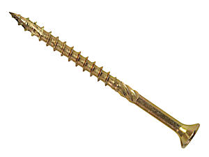 Forgefast Elite Fast-Start Woodscrews | 5.0 X 60Mm | Zinc Yellow | Box 100