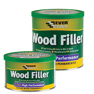 Everbuild 2-Part Wood Filler – Fast Drying – Weatherproof – White – 500G