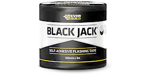 Everbuild Black Jack Strong Self Adhesive Flashing Tape – Natural Lead-Look Finish – 100Mm X 3M