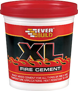 Everbuild Xl Fire Cement – Ready Mixed – Resistant To Temperatures Up To 1250?C – Buff – 2Kg
