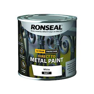 Ronseal Direct To Metal Paint White Matt 250Ml