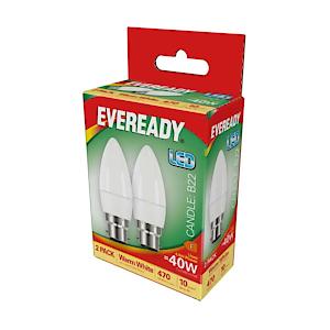 Candle B22 5.2W Led 2Pk S15297