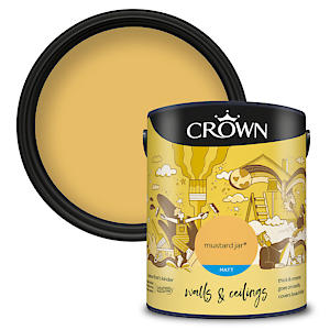 CR W&C Matt Emul Mustard Jar 5L