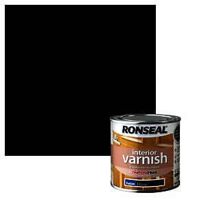 Ronseal Interior Wood Varnish - Ebony - Satin - 250Ml