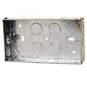 Dencon 8845NB Metal Back Box 2-Gang 25mm