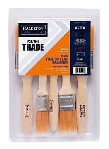 Hamilton For The Trade Fine Tip Brushes | 5 Brush Pack | 1", 1.5", 2", Brown