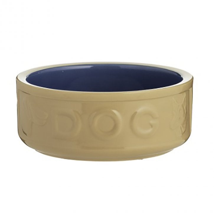 Mason Cash Lettered DOG Bowl,5" {13cm}, Cane & Blue - UK BUSINESS SUPPLIES