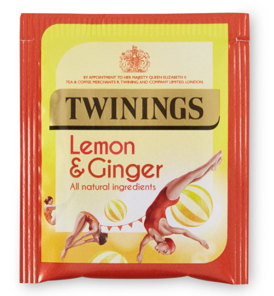 Twinings Lemon and Ginger Fruit Infusion Tea Bags | Enveloped Premium Infussion Tea | 3 x 20's