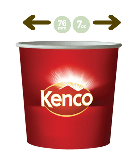 Kenco In-Cup Pure Gold White 7oz x 25's, 76mm