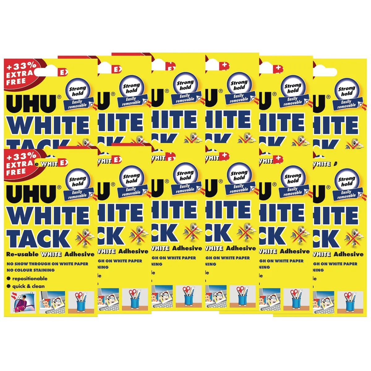 UHU 043496 White Tack + Extra 33%