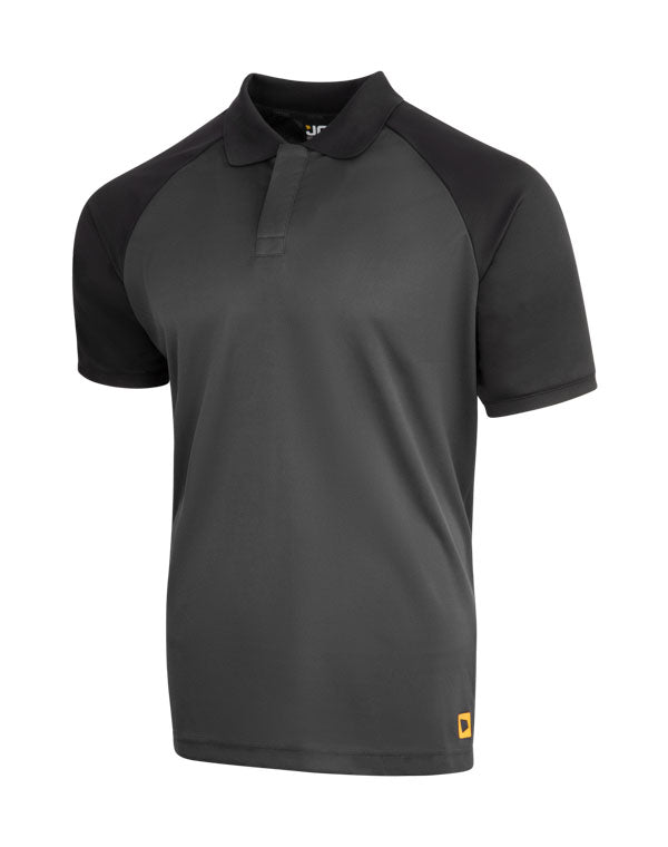 Jcb Unisex Classic Collar Polo Shirt Grey/Black ALL SIZES