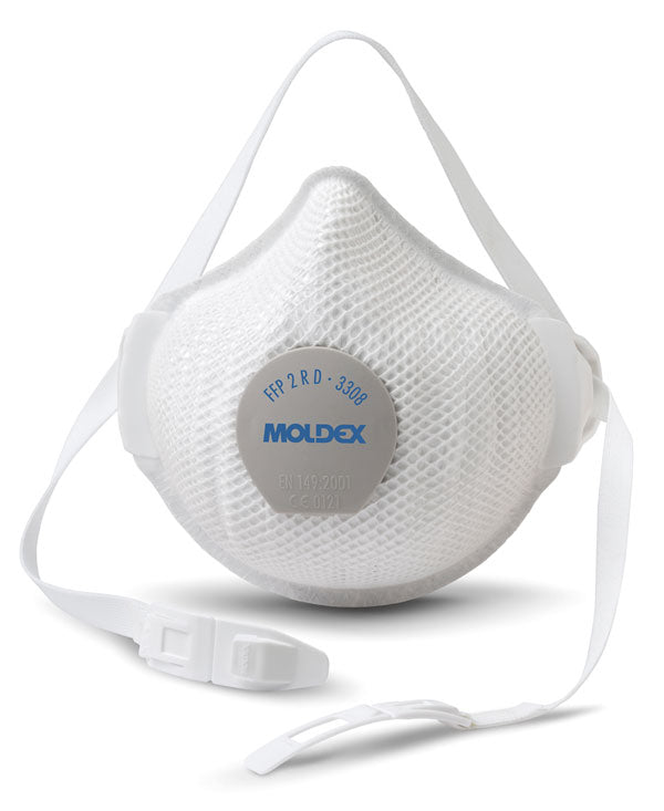 Moldex 3308 Face Mask Ffp2Vrd White Box 5's