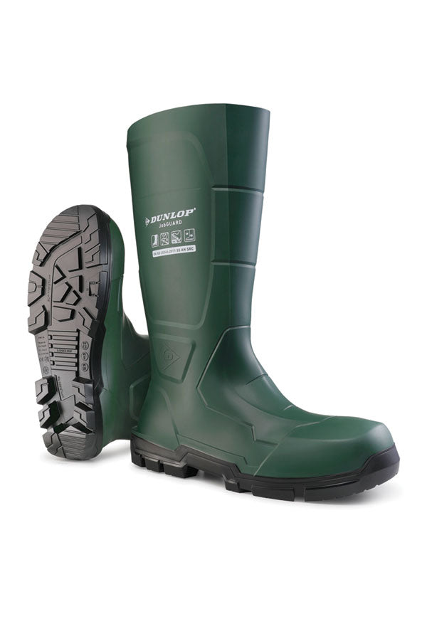 Jobguard Acifort Full Safety Wellington Green ALL SIZES