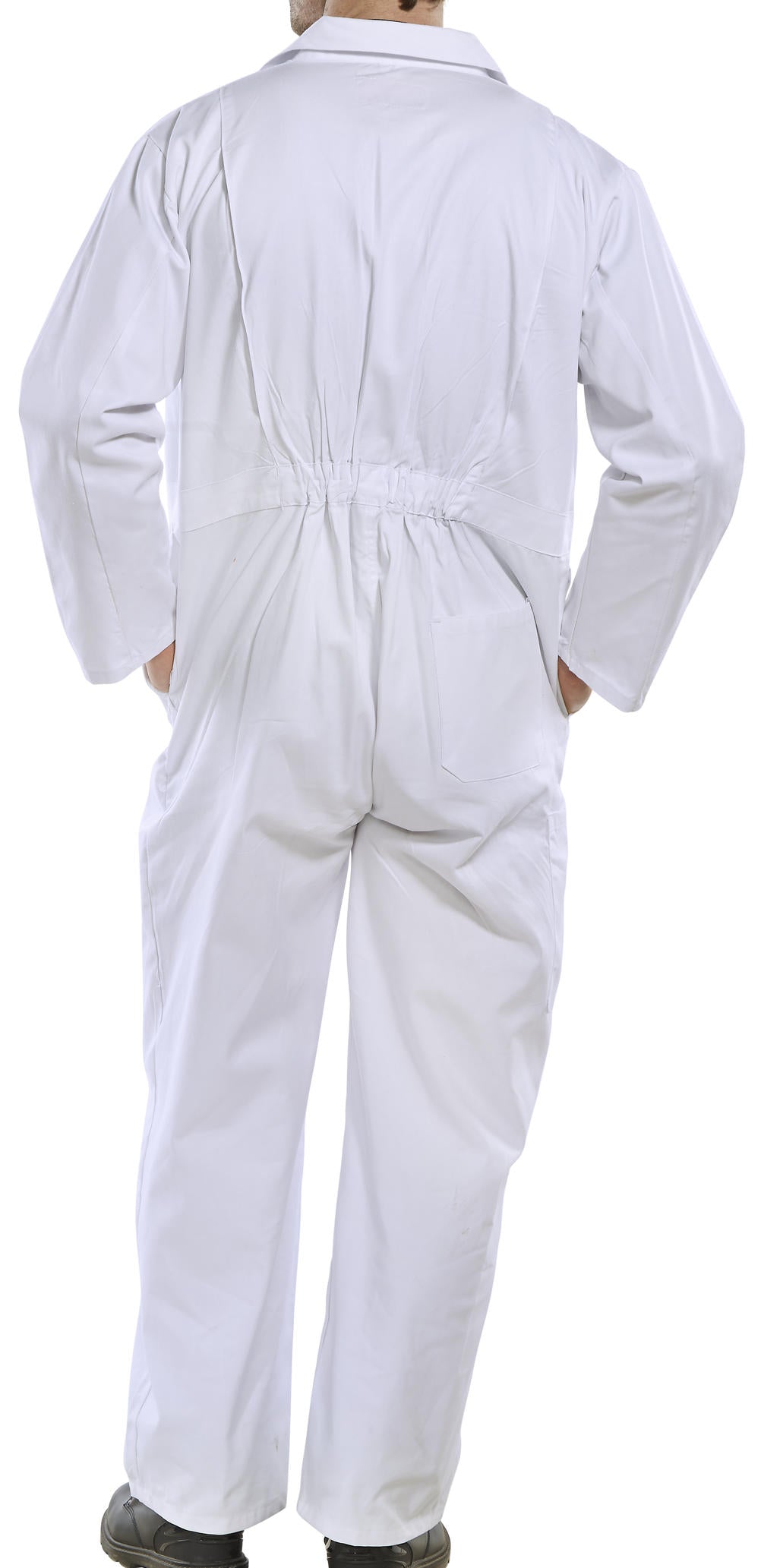 White Pre-Shrunk Boiler Suit {All Sizes} - UK BUSINESS SUPPLIES