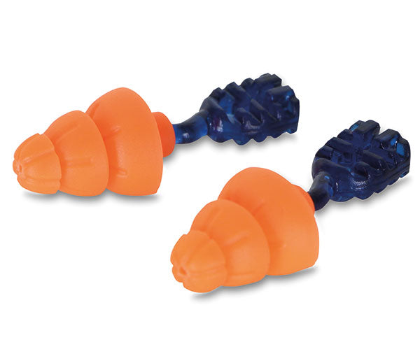 Beeswift Qed Snr34 Tri Flange Reusable Ear Plugs Orange Box 200's
