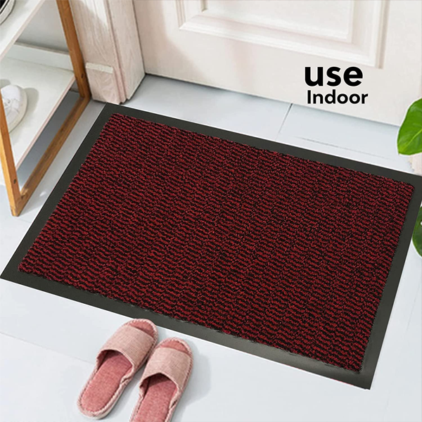 Fixtures Barrier Doorway Door Floor Mat 60cm x 80cm Red - UK BUSINESS SUPPLIES