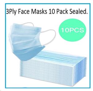 Disposable Surgical Face 3 Ply Mask {Retail Packed} 10's - UK BUSINESS SUPPLIES