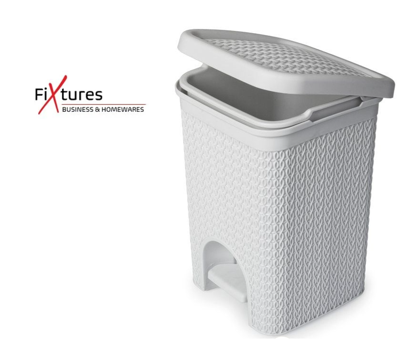Fixtures Lace Design 5L Pedal Bin White