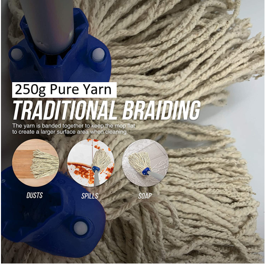 Janit-X PY Smooth Socket Mop 12oz Blue (Pack of 10) 101869B - UK BUSINESS SUPPLIES