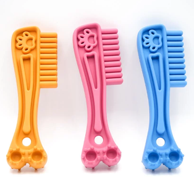 Toothbrush Shaped Dog Chew Toy Assorted Colours {6 Pack}