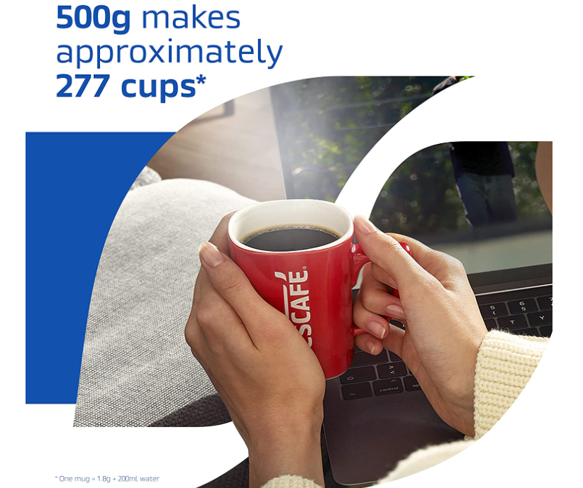 NESCAFÉ Original Decaf Instant Coffee 500g Tin {277 Cups}